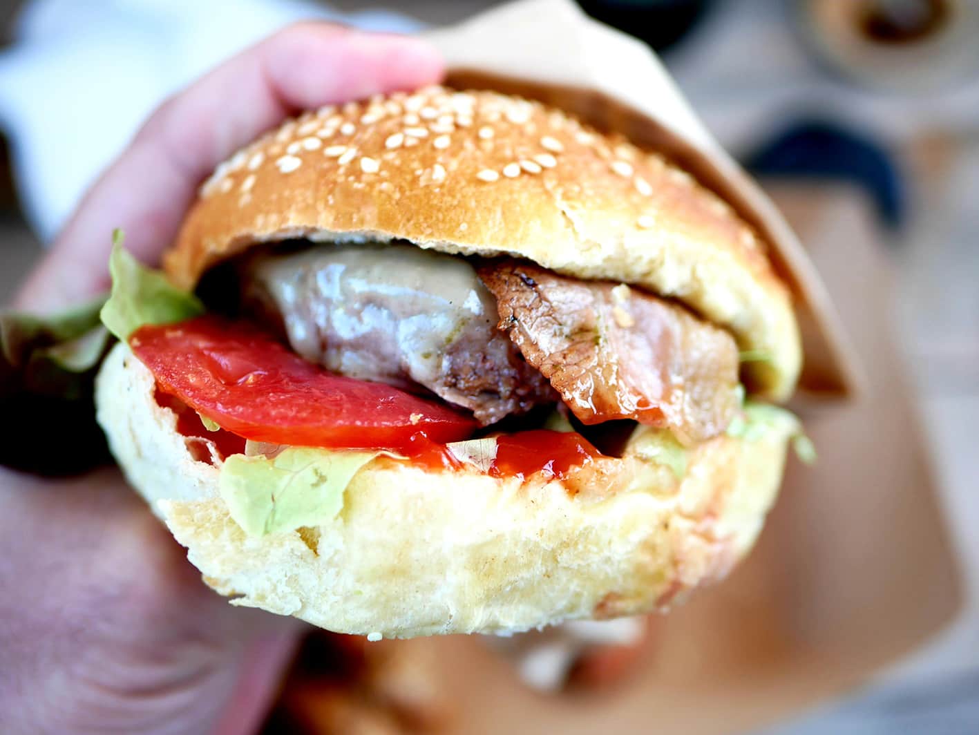 Hamburger traiteur par le Spot Beachfood